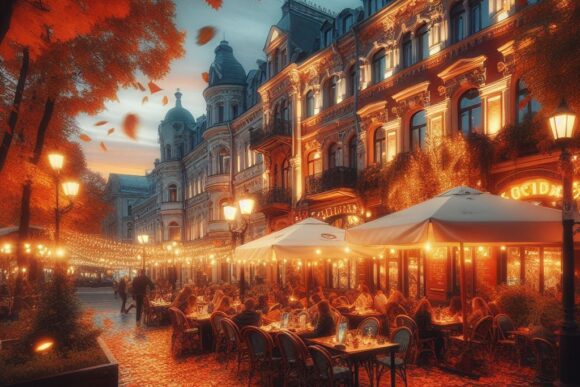 Народные приметы о погоде на октябрь / Kyiv in October — created by AI