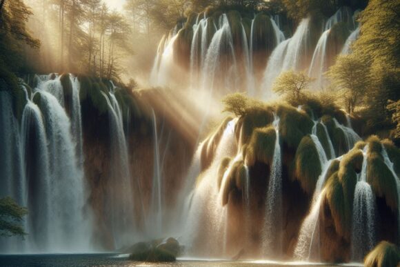 Плитвицкие озера / Plitvice Lakes -created by AI