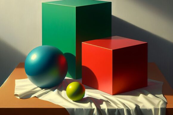 Куб, параллелепипед, шар / cube parallelepiped ball -created by AI