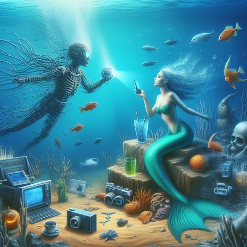 Русалка / Do mermaids exist today — created by AI