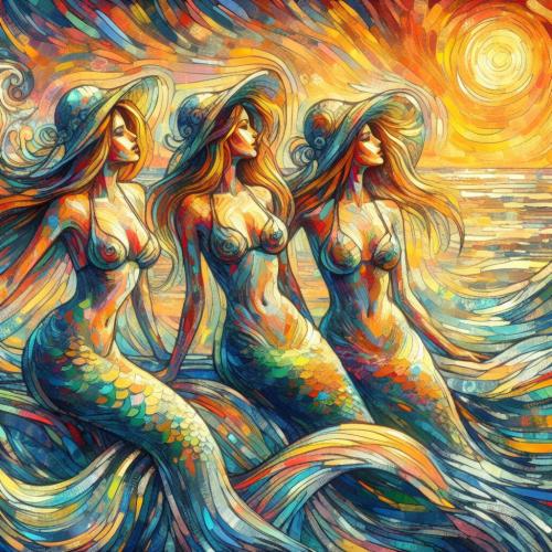Русалки / Do mermaids exist today — created by AI