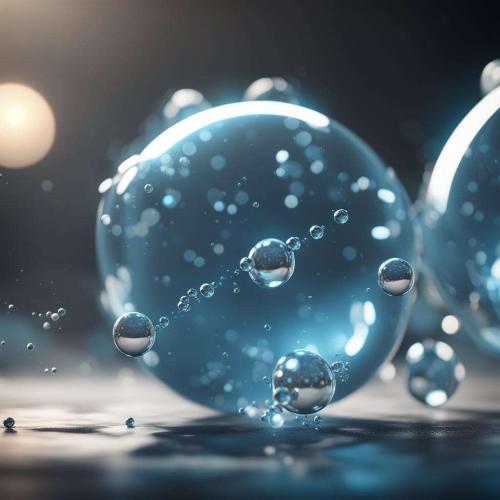 Строение молекулы воды / Water molecule H2O - сгенерировано AI